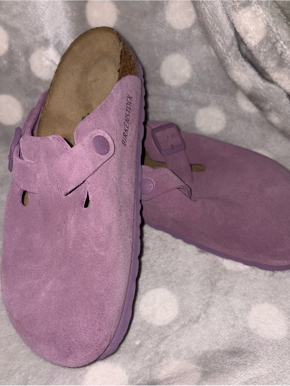 Birkenstock Boston Suede Clogs in Lavender Purple - Size 36 - NWOT